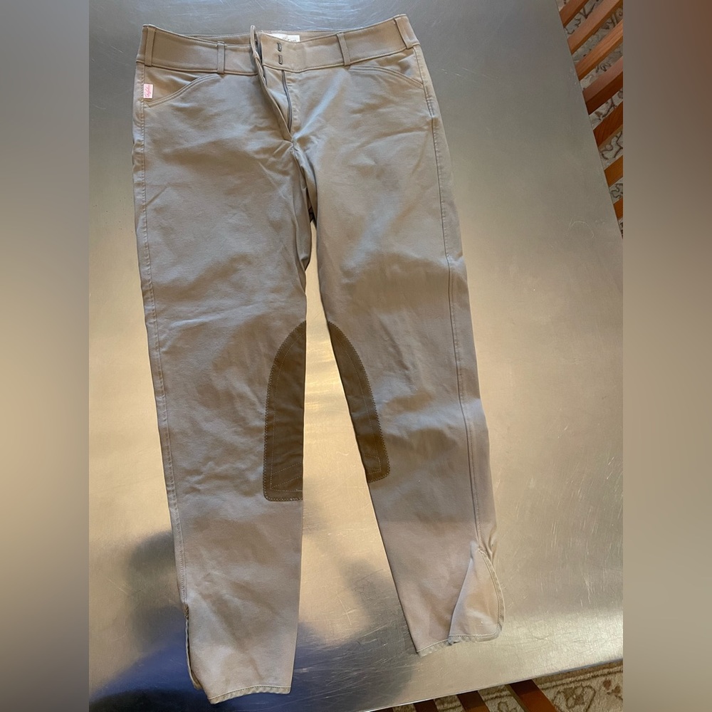 NWOT 34L Tan knee patch equestrian riding breeches from The Tailored Sportsman